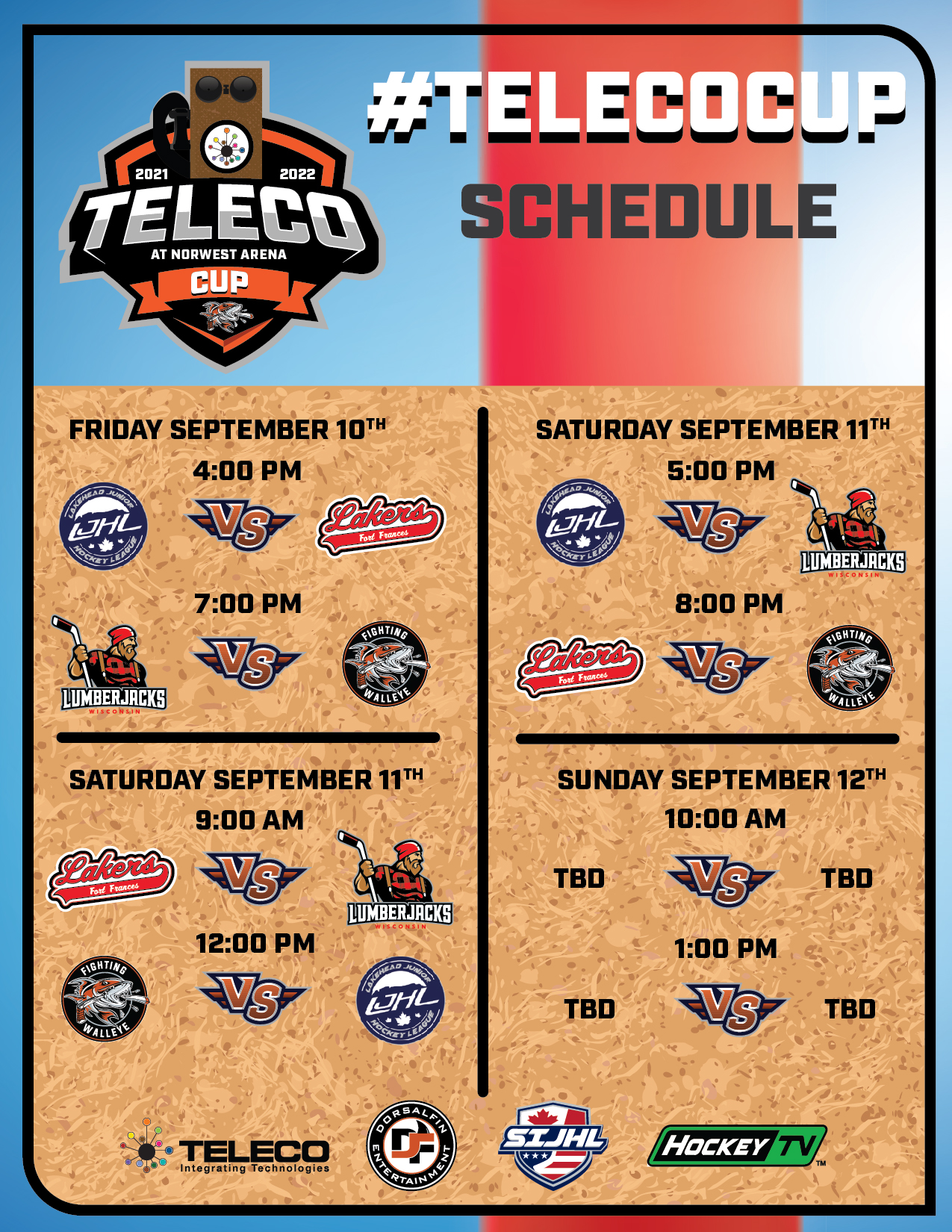 #TelecoCUP Schedule