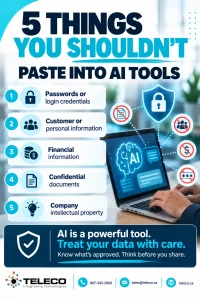 POSTER 5 Things You Shouldn't Paste Into AI